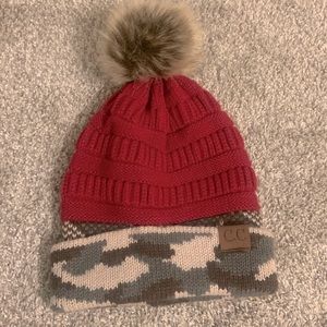 NWOT C.C Red Beanie